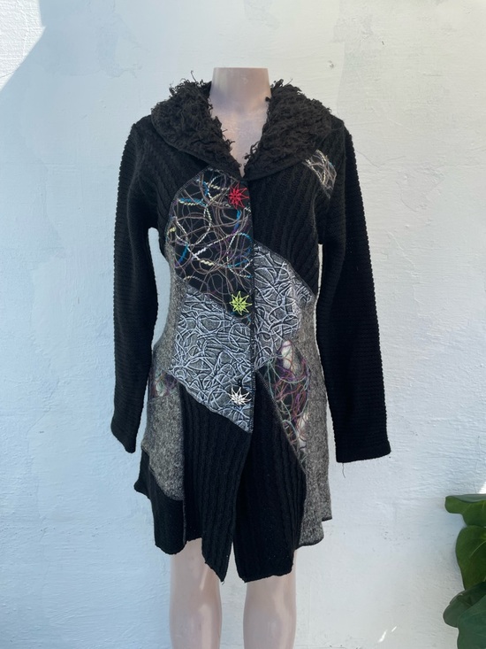 Avalin Sweaters - Avalin Black Knit Hoodie Cardigan